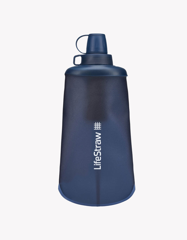 LifeStraw Peak Series Collapsible Squeeze Bottle with Filter Bottle Filter LifeStraw Water Filters & Purifiers/Color-Mountain Blue